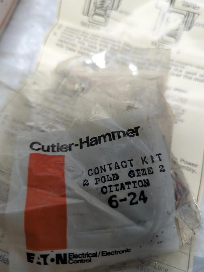 CUTLER HAMMER,6-24,CONTACT KIT 2-POLE SIZE 2 CITATION NOS