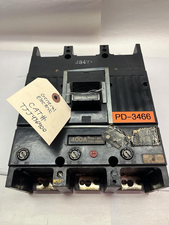 Used GE,TJJ436400,CIRCUIT BREAKER 400A 400 AMP 600V