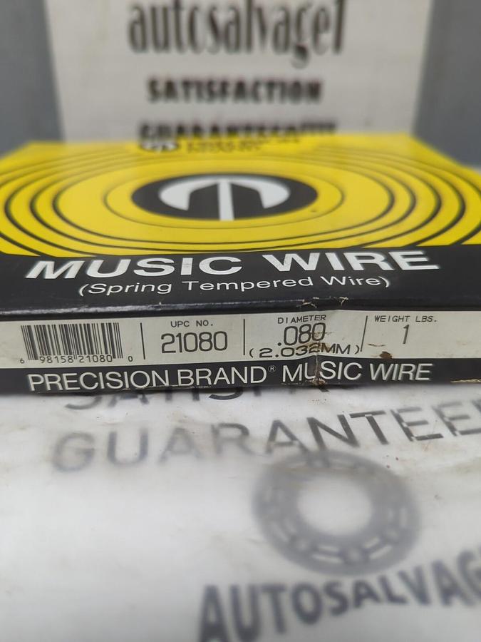 PRECISION BRAND,21080,MUSIC WIRE .080 (2.032MM) NOS