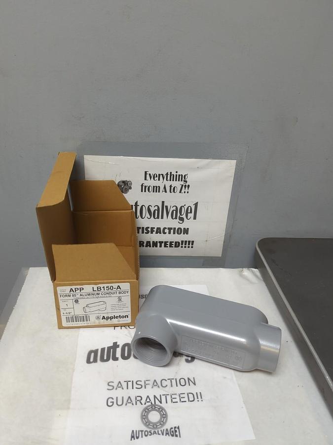 APPLETON,LB150-A,FORM 85 ALUMINUM 1-1/2 INCH CONDUIT BODY NEW