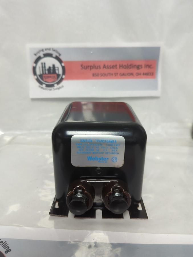 Used WEBSTER,312-24A0202V,IGNITION TRANSFORMER PRE-OWNED