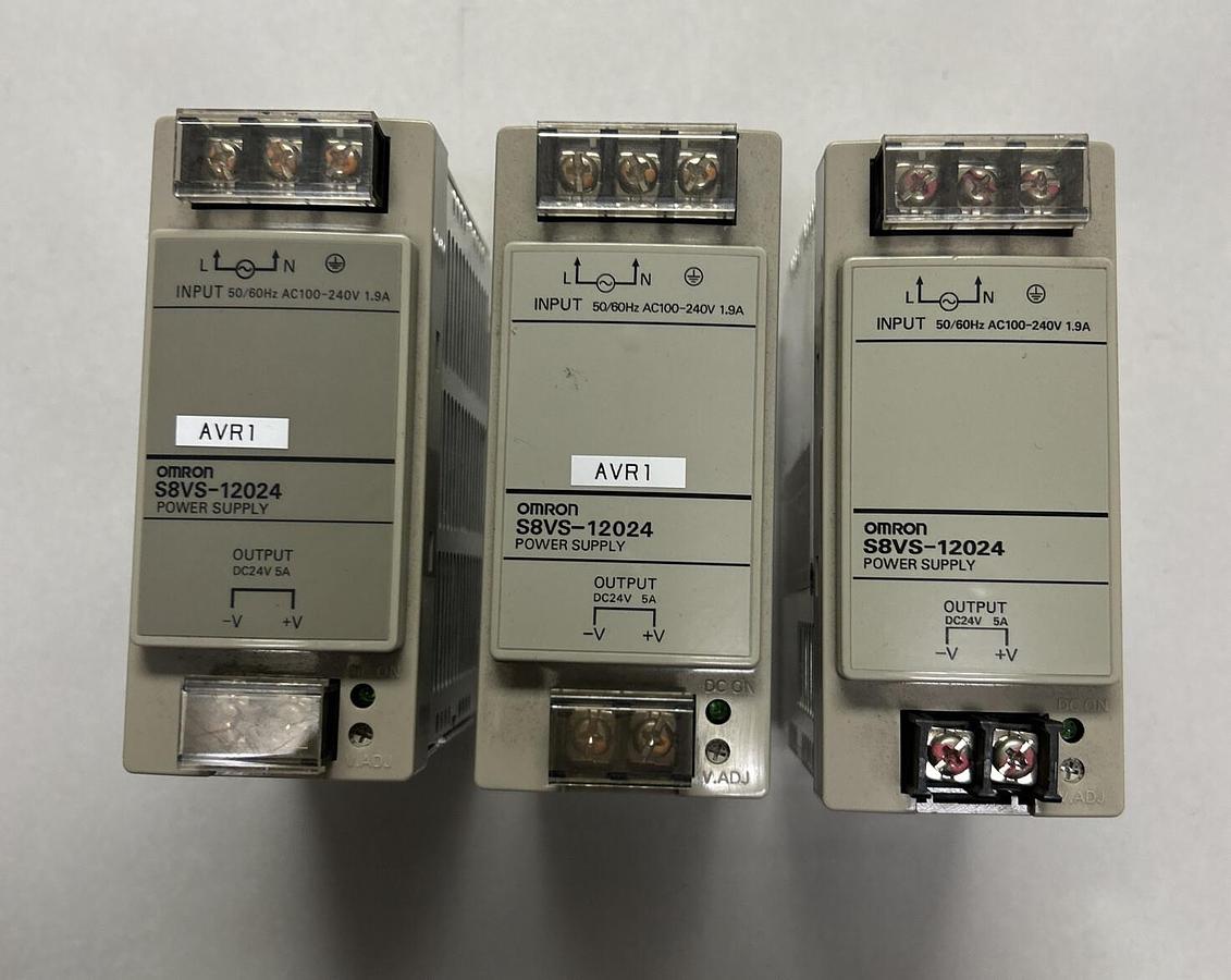 Used OMRON,S8VS-12024,POWER SUPPLY LOT OF 3