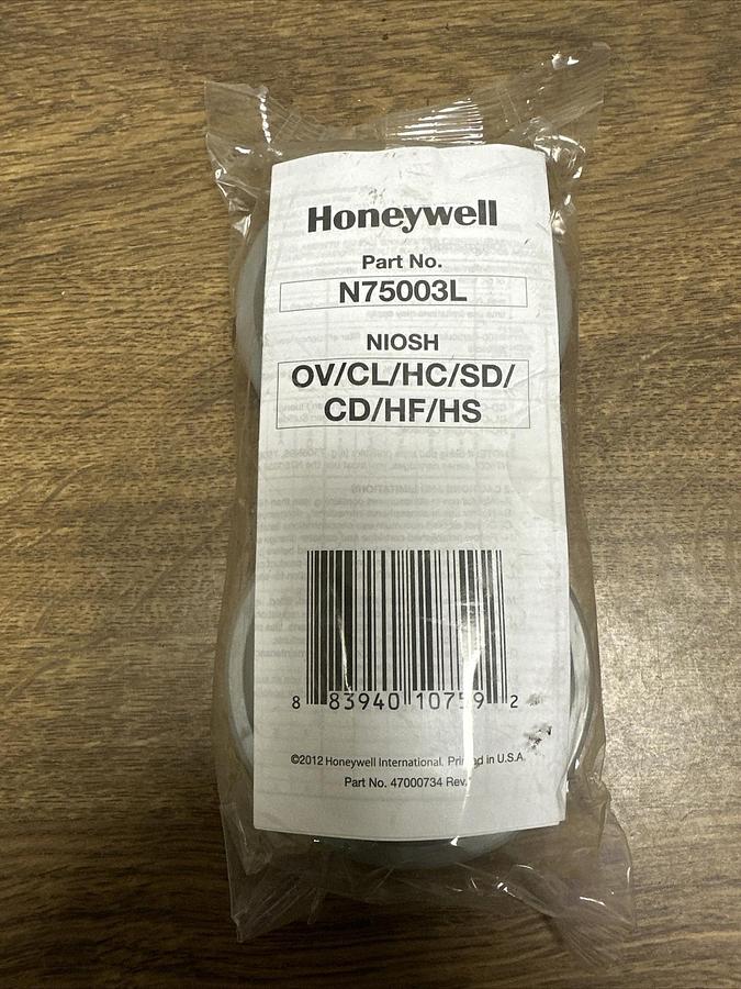 Used Honeywell,N75003L,Respirator Cartridges 2 Pack