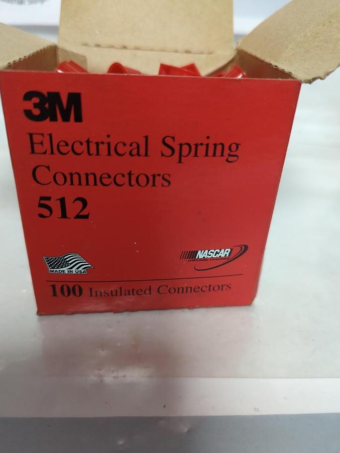 3M,512,ELECTRICAL SPRING INSULATED CONNECTORS BOX OF 100 PCS NOS