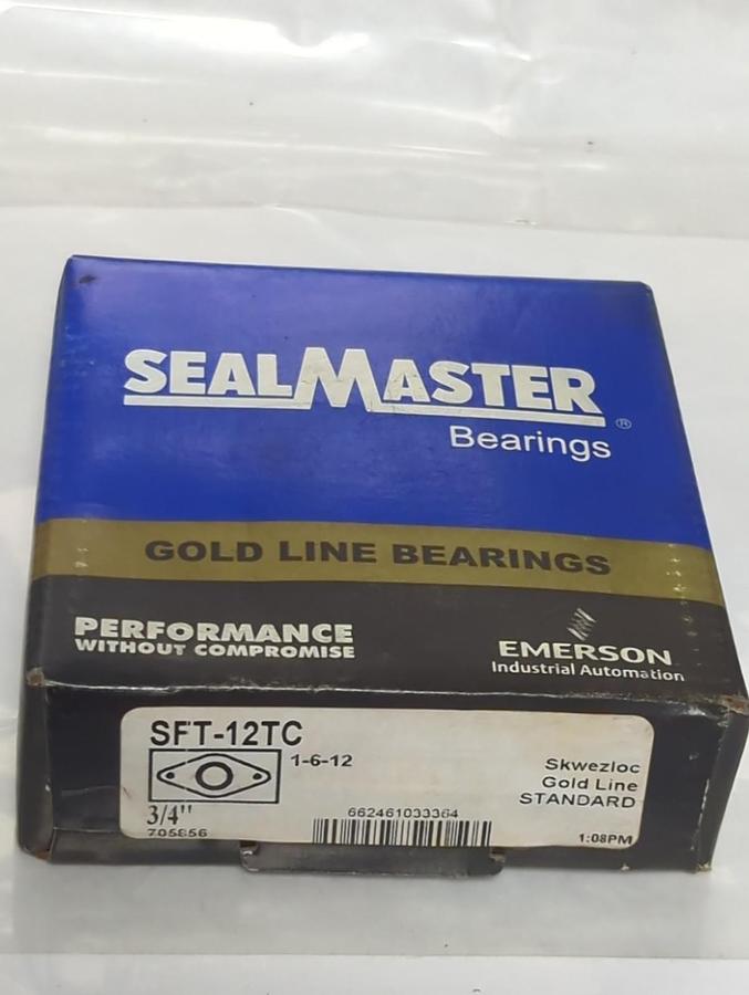 SEALMASTER,SFT-12TC,2-BOLT FLANGE BEARING 3/4 INCH BORE NOS