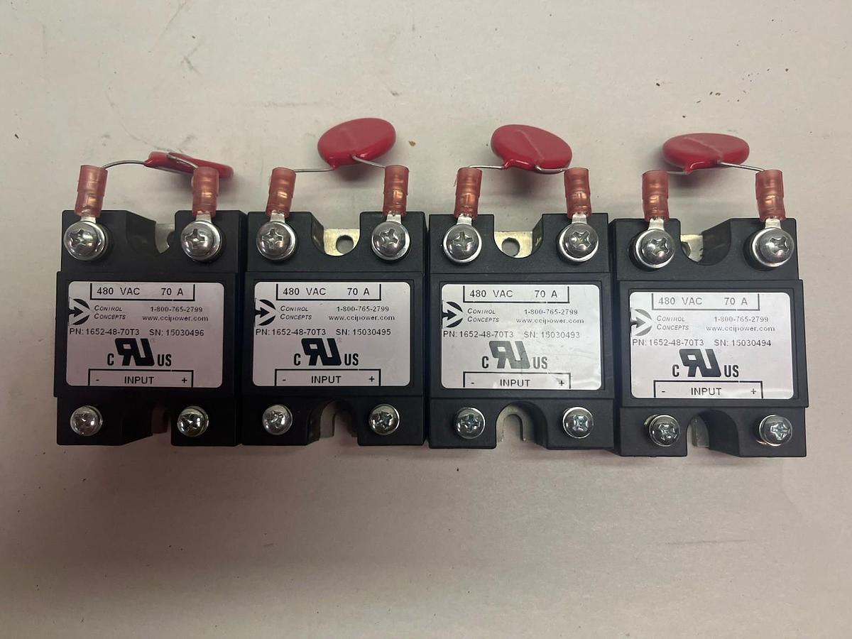 Used CONTROL CONCEPTS,1652-48-70T3,SOLID STATE RELAY LOT OF 4