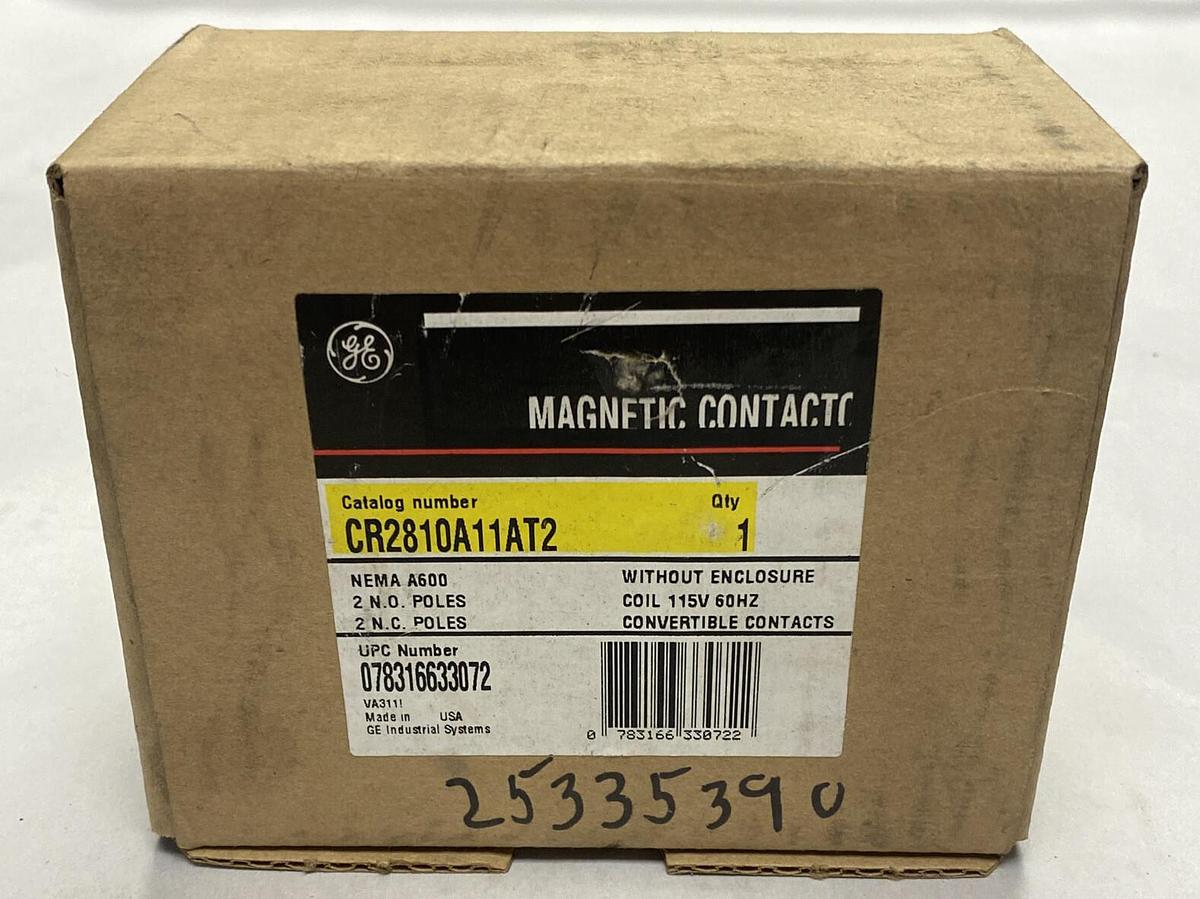 General Electric,CR2810A11AT2,Machine Tool Relay 10A 600V NOS