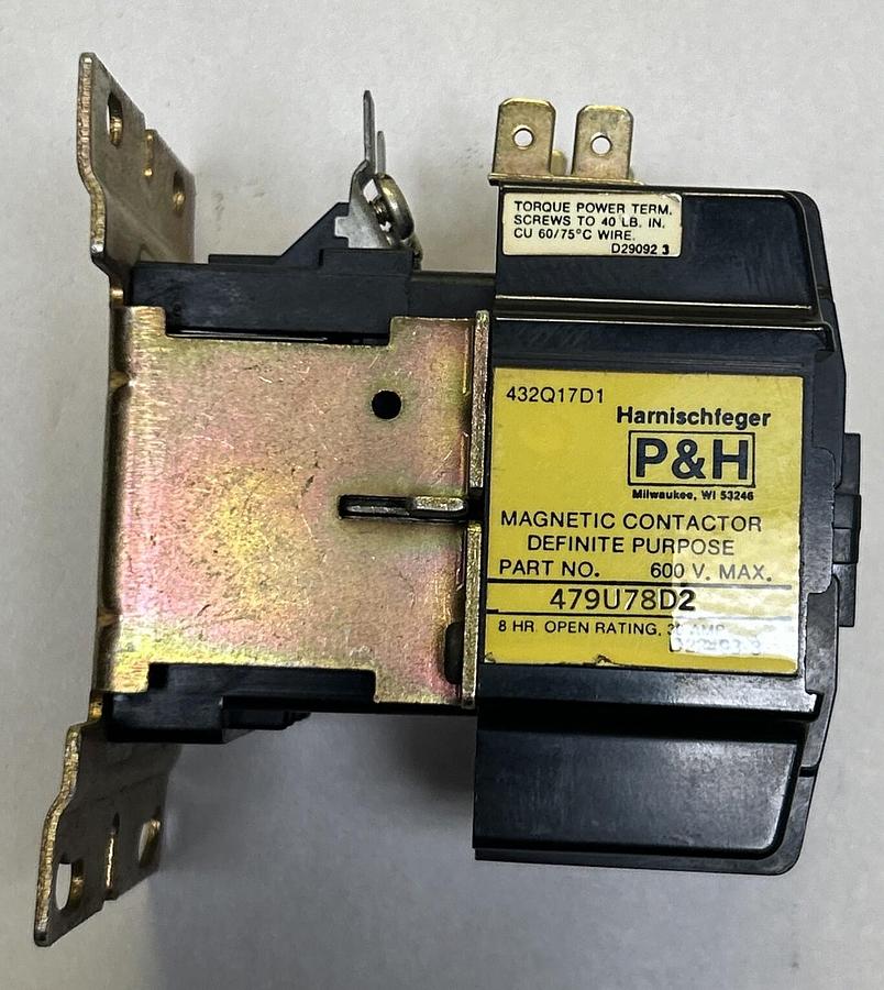 Used P&H,479U78D2,MAGNETIC CONTACTOR