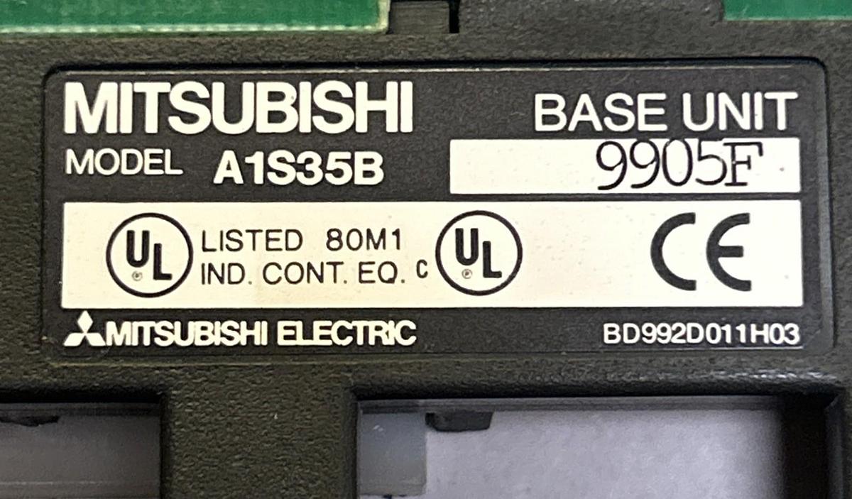 Used MITSUBISHI,A1S35B,PLC FIVE SLOT BASE UNIT