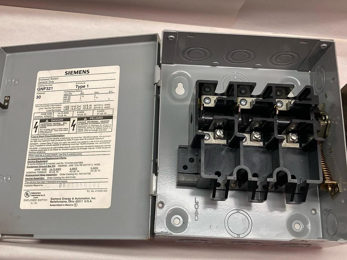 Siemens,GNF321,Type 1 Enclosure Box, 30A 240Vac