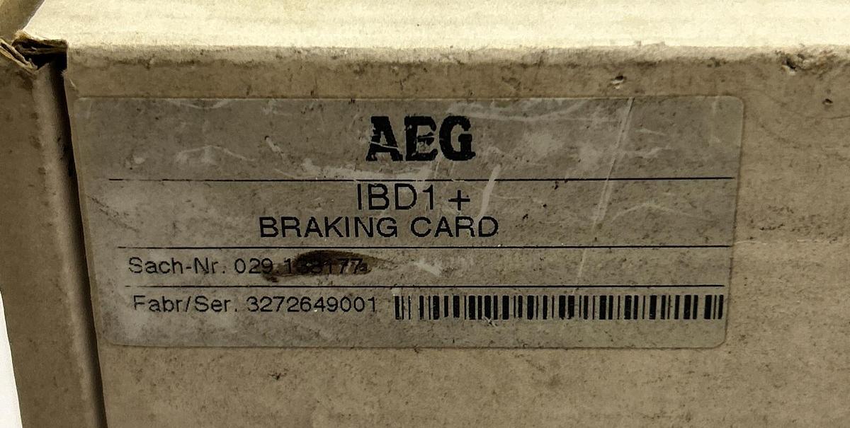 AEG,IBD1+ 9290-0026,BRAKING CARD NOS