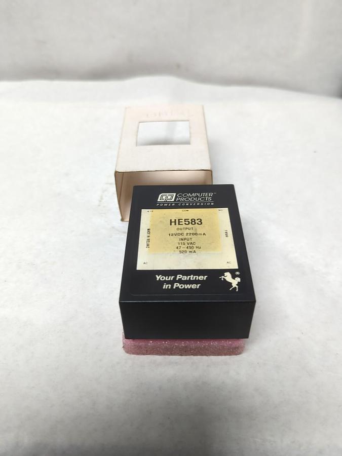 COMPUTER PRODUCTS,HE583,POWER CONVERSION OUTOUT 12VDC 2200mA NOS