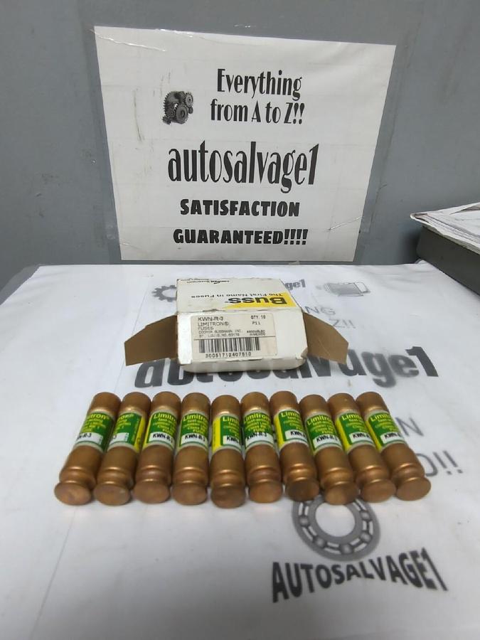 COOPER BUSSMANN,KWN-R-3,3 AMP LIMITRON FUSES BOX OF 10 NEW