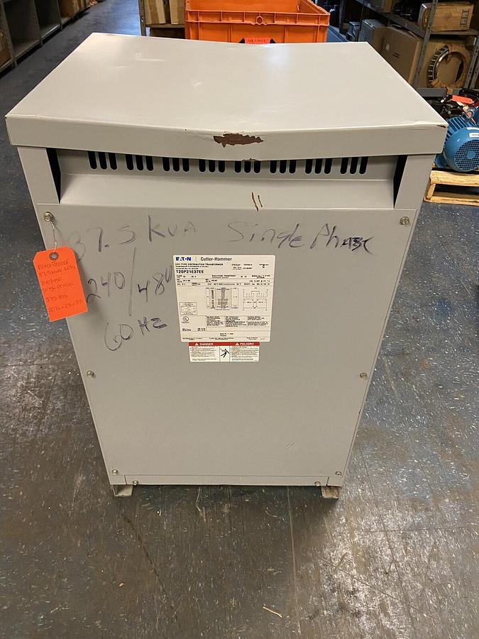 Eaton Cutler Hammer,T20P21E37EE 37.5KVA, TransformerPRI 240 x 480 Sec 240/480 1P