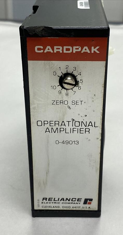 Used RELIANCE,0-49013-4,OPERATIONAL AMPLIFIER CARDPAK