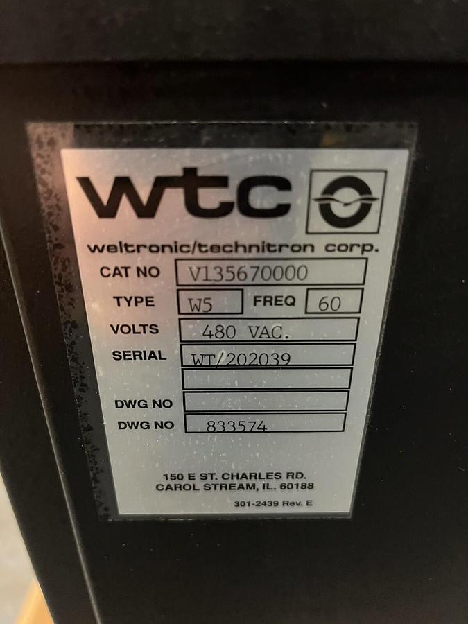 WTC WELTRONIC,V135670000,WT510 WELD CONTROLLER WT500 SERIES 480V