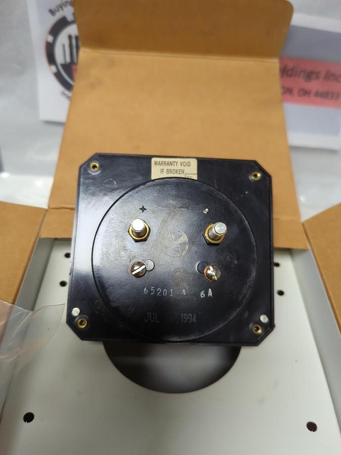 TRIPLETT,65201-6WR,PANEL METER 800-0-800 D.C AMPERES NOS