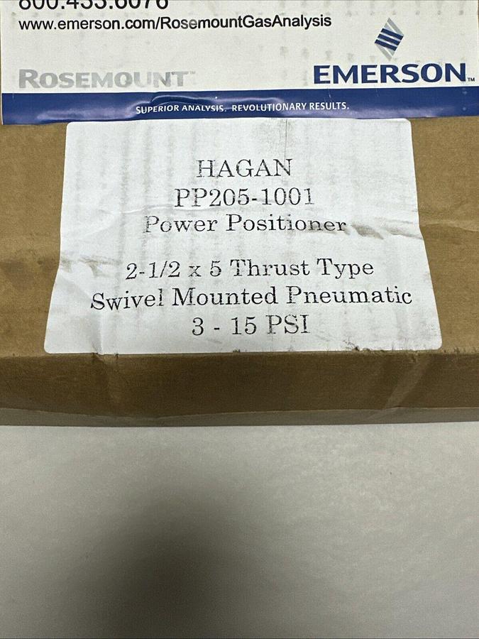 Used Rosemount,PP205-1001,Hagan Power Positioner 2-1/2 x 5 Thrust Type