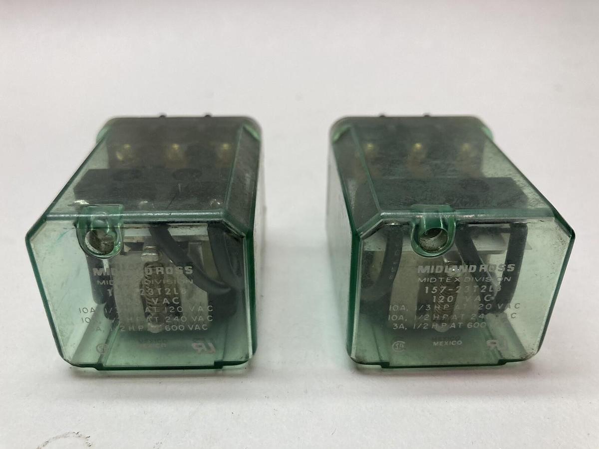 Used Midland Ross,157-23T2L8,Relay 120VAC LOT OF 2