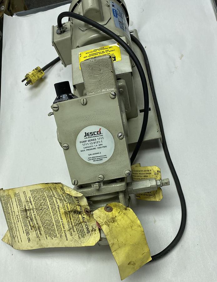 Jesco,1711-12-9121-1,Metering Pump 1.4GPH 1000PSIG 115/230V Leeson 1/4HP Motor