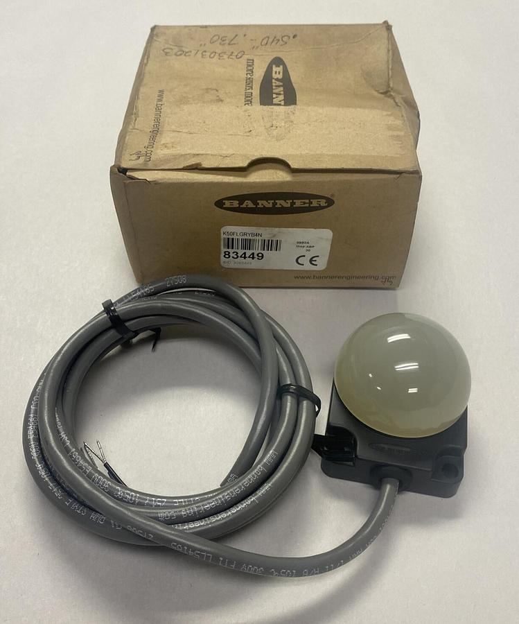 BANNER,K50FLGRYB4N,MULTI-FUNCTION FLAT PACK INDICATOR NEW