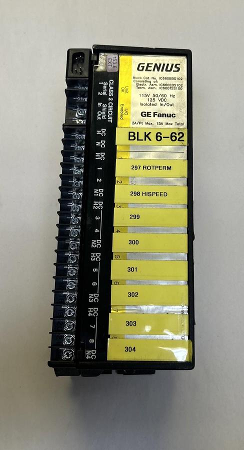 Used GE FANUC,IC660BBS102,I/O MODULE GENIUS BLOCK