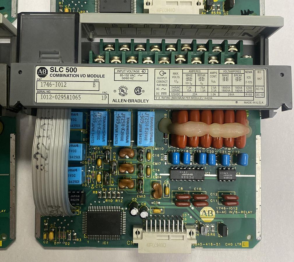 Used ALLEN BRADLEY,1746-I012,SER B COMBINATION I/O MODULE LOT OF 4