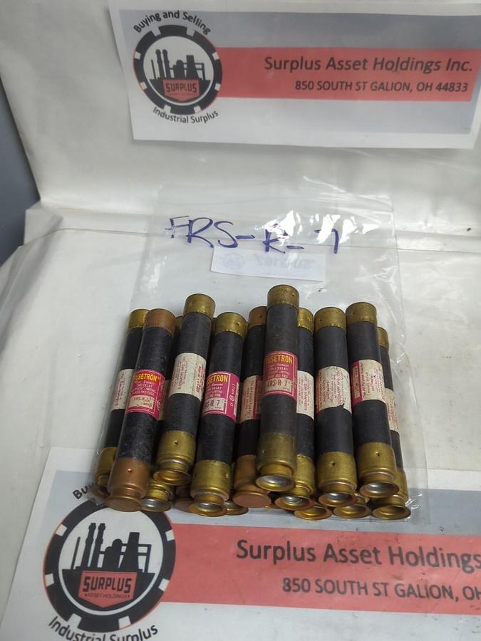 Used COOPER BUSSMANN,FRS-R-7,FUSETRON 7 AMP FUSE LOT OF 16 PRE-OWNED