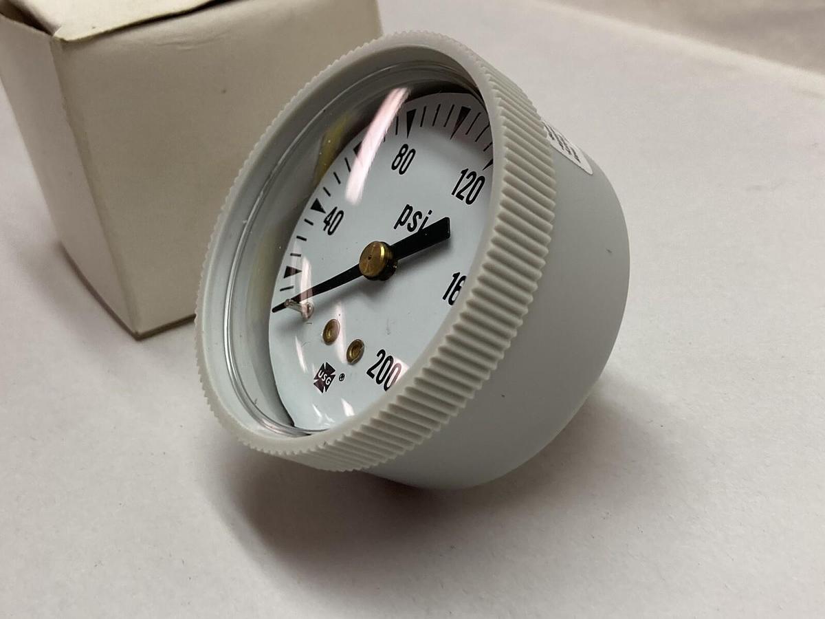 US Gauge,P/N 4x516,Pressure Gauge 0-200psi