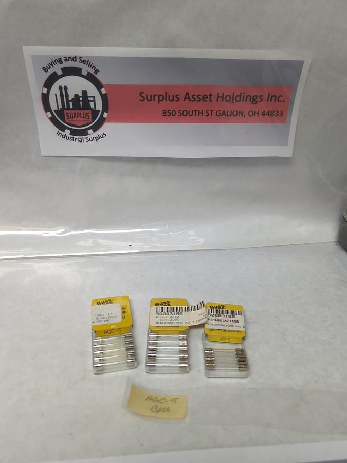 COOPER BUSSMANN,AGC-5,FAST ACTING 5 AMP FUSE LOT OF 13 NOS