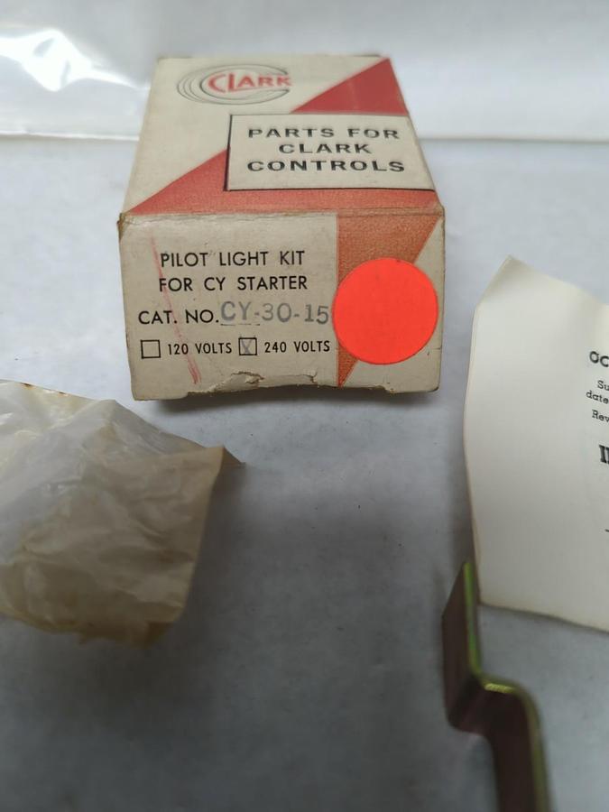 CLARK,CY-30-15,PILOT LIGHT KIT FOR CY STARTER 240V RED NOS
