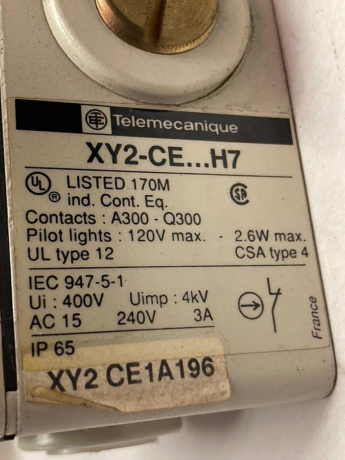 Used Telemecanique,XY2CE...H7,Cable Pull Switch