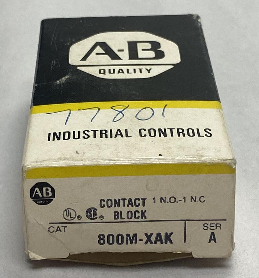 Allen Bradley,800M-XAK,SER. A Contact Block Lot Of 2 NOS