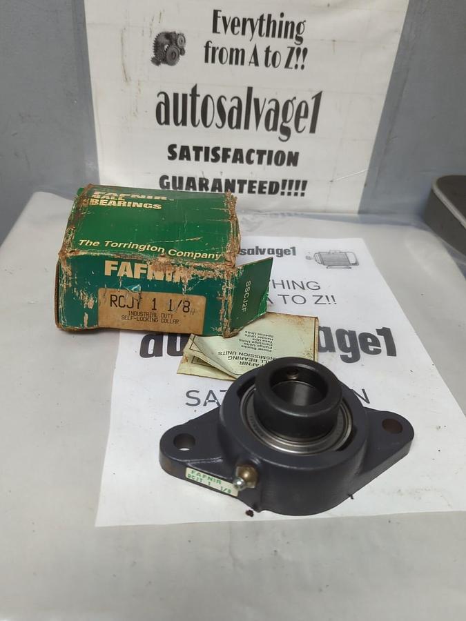FAFNIR,RCJT 1-1/8,FLANGE MOUNT BEARING WITH LOCKING COLLAR 1-1/8 INCH BORE NOS