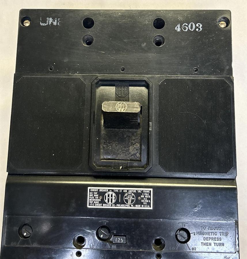 Used ITE,ET400,CIRCUIT BREAKER 400A 600V 3P