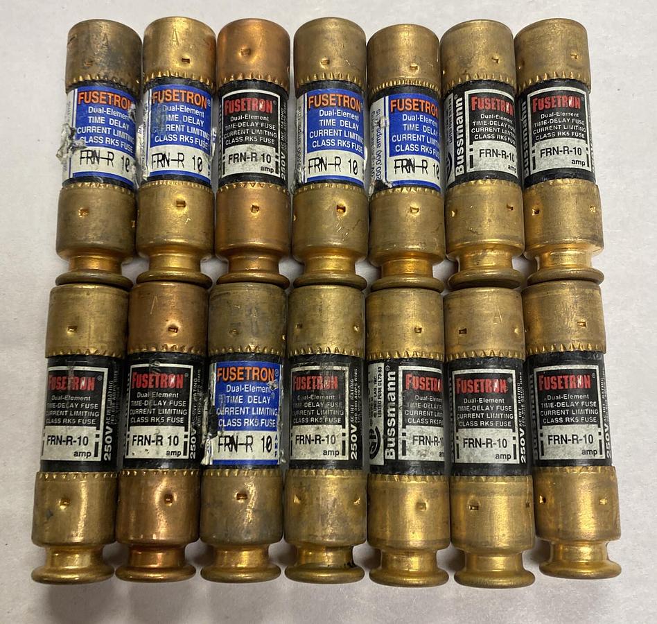 Cooper Bussmann,FRN-R-10,Fusetron Fuse Lot Of 14 NOS