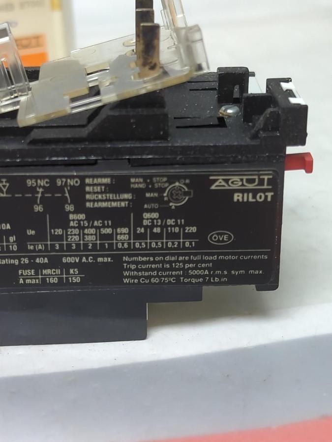 JOSLYN CLARK/AGUT,5A604,CONTACTOR RILO-33 T/TPR 26-40A NOS