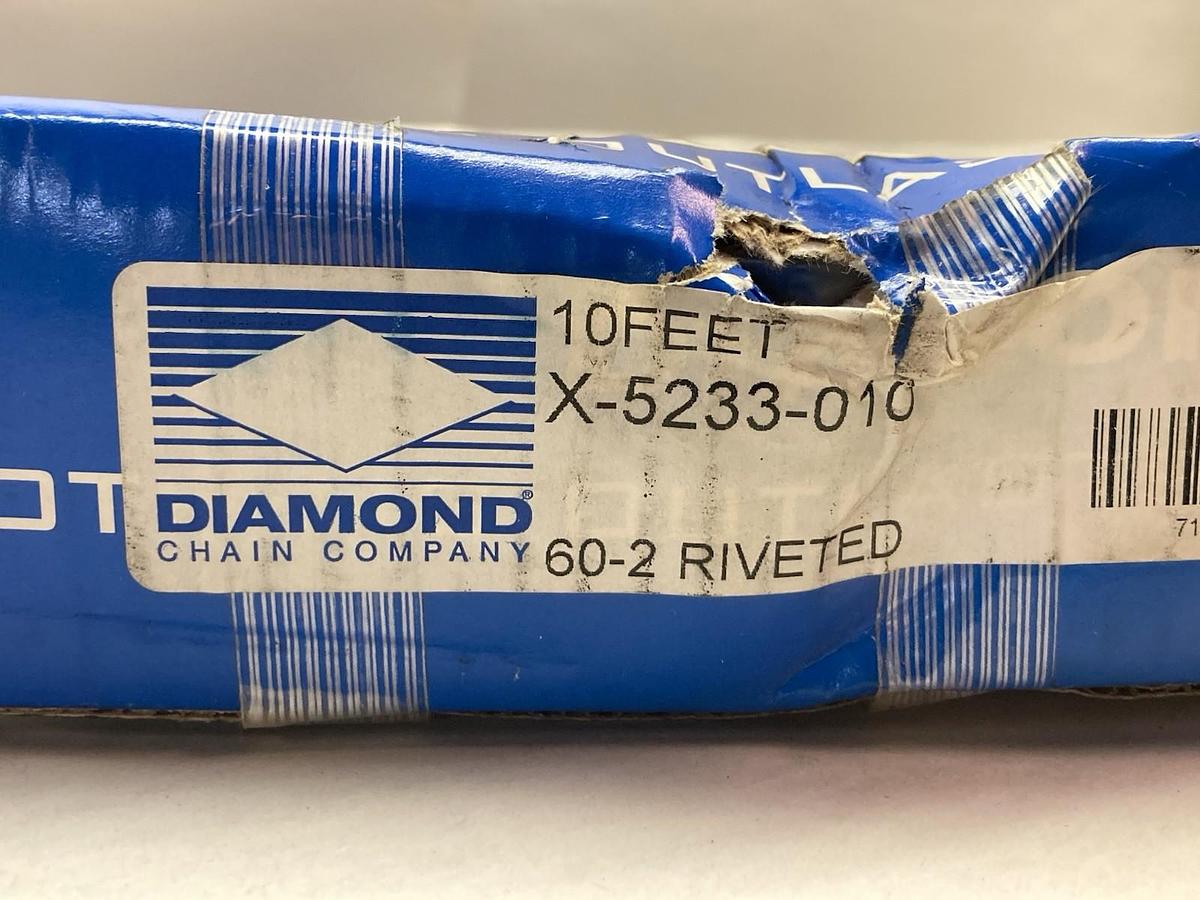 Used Diamond,X-5233-010,60-2 Riveted 10' Roller Chain