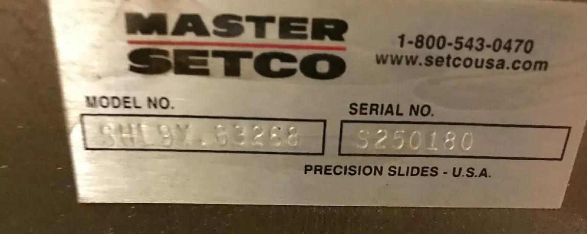 Used Setco,SHL9Y.1176,Slide