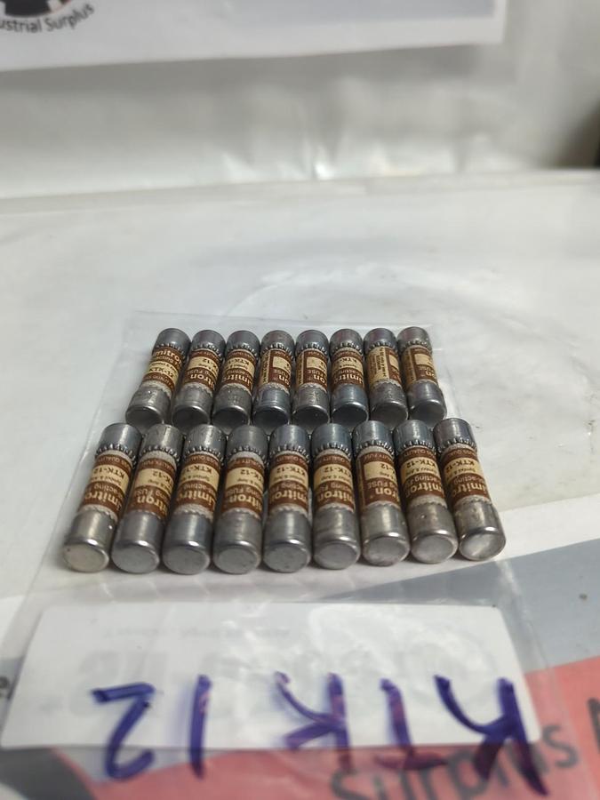 Used COOPER BUSSMANN,KTK-12,LIMITRON 12 AMP FUSE LOT OF 17 PRE-OWNED
