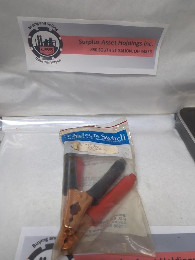 SELECTA SWITCH,SC-41C-BG,COPPER HIPPO CLIP SET OF 2 400 AMP NOS