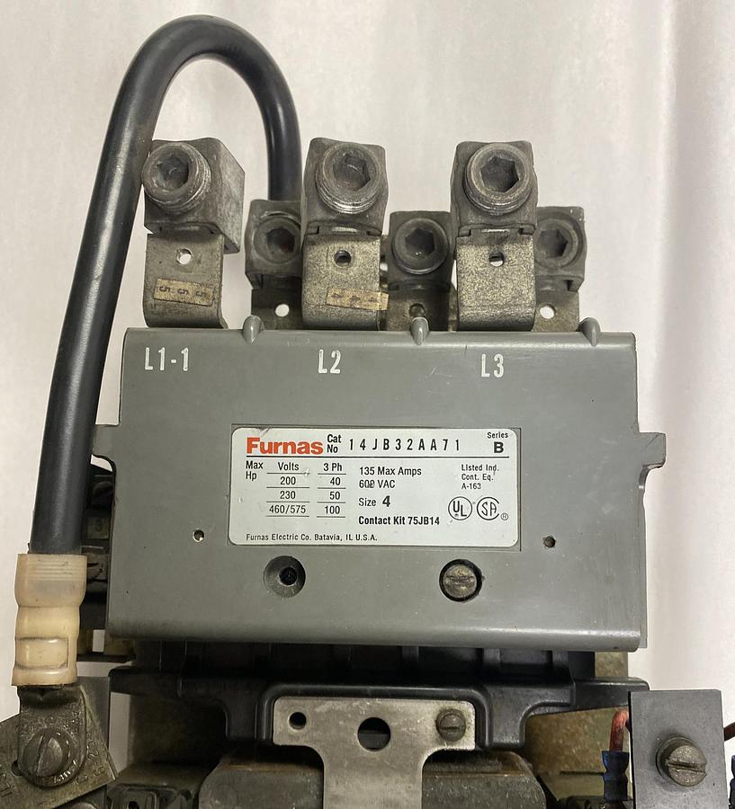 Used Furnas,14JB32AA71,Magnetic Starter Size 4 135A 600V