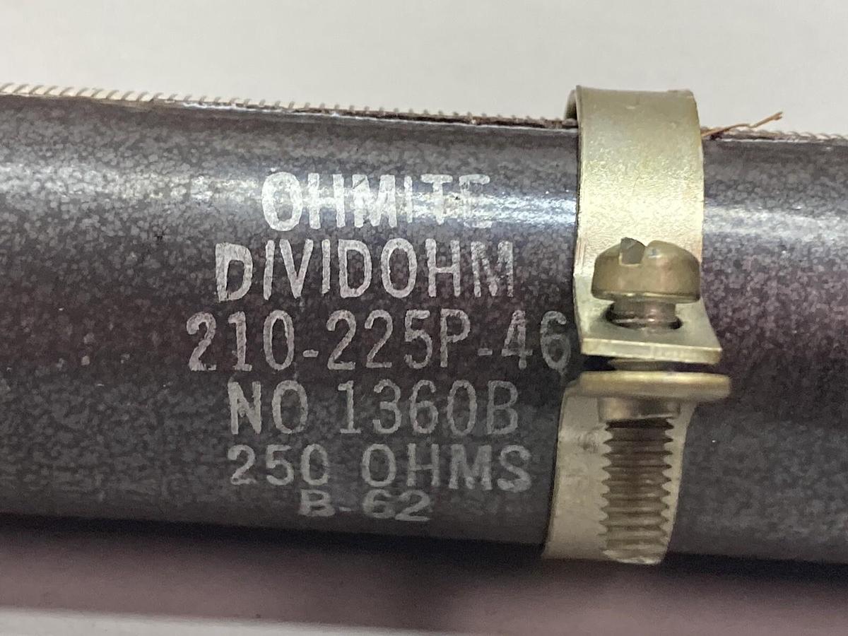 Used Ohmite,1360B 210-225P-46,Resistor 250 OHMS
