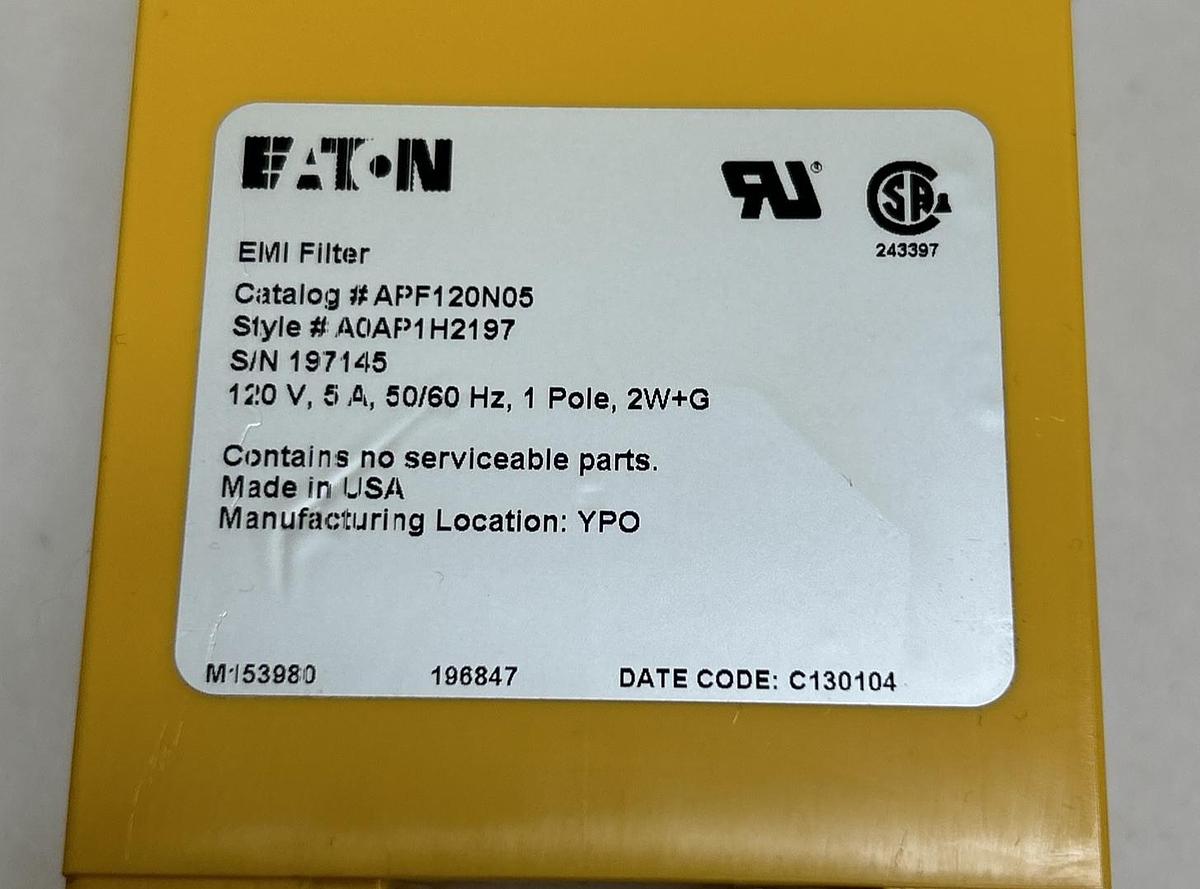 Used EATON,APF120N05,EMI FILTER