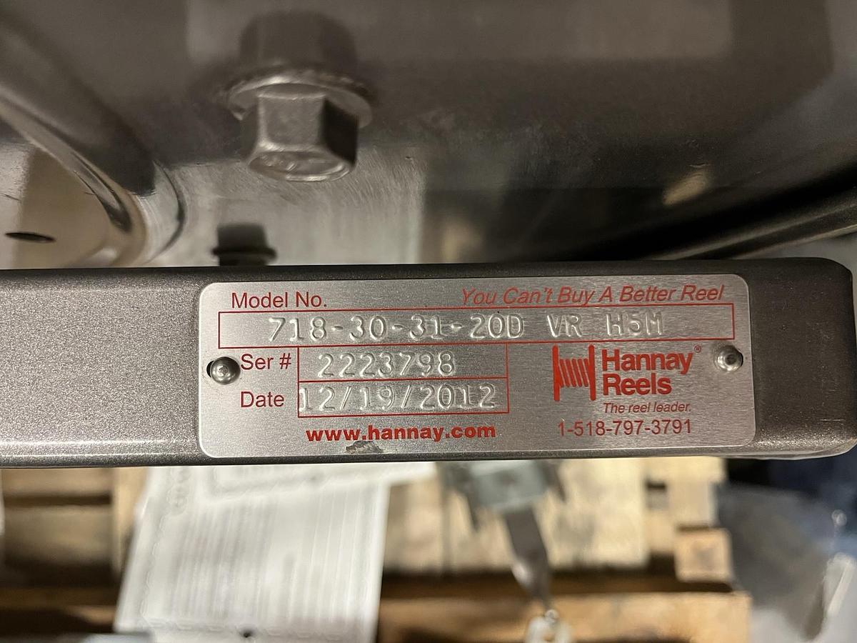 HANNAY REELS,718-30-31-20D,HOSE REEL 1/2" 100' 3560 PSI