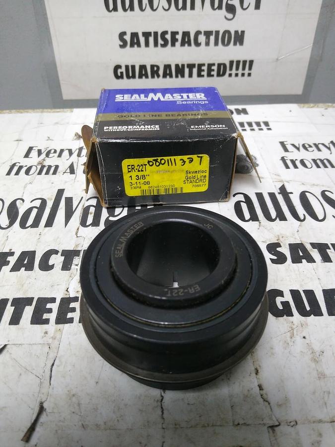 SEALMASTER,ER-22T,BALL INSERT BEARING 1-3/8 IN SKWEZLOC CONCENTRIC LOCKING NOS
