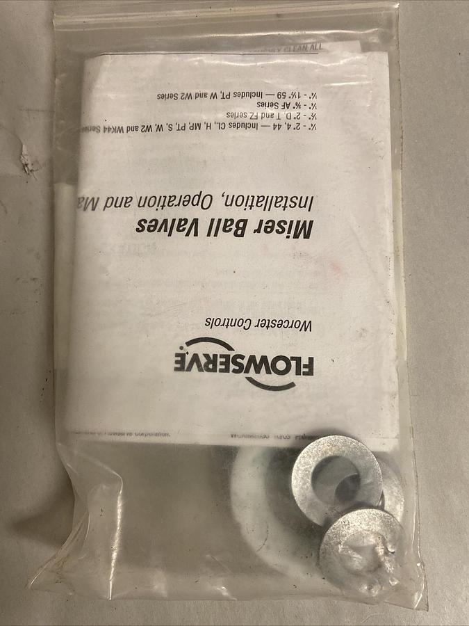 Used FLOWSERVE WORCESTER,15RK44RT,REPAIR KIT FOR 1-1/2 INCH BALL VALVE