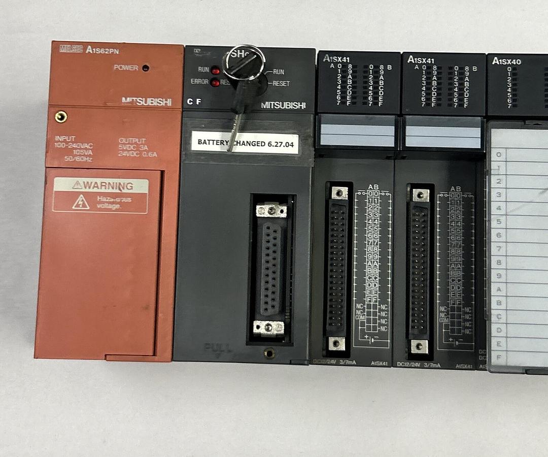 Used MITSUBISHI,A1S62PN A1SX41 A1SX41 A1SY10,RACK ASSEMBLY