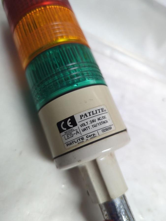 Used PATLITE,LES-A,STACK LIGHT RED/AMBER/GREEN PRE-OWNED