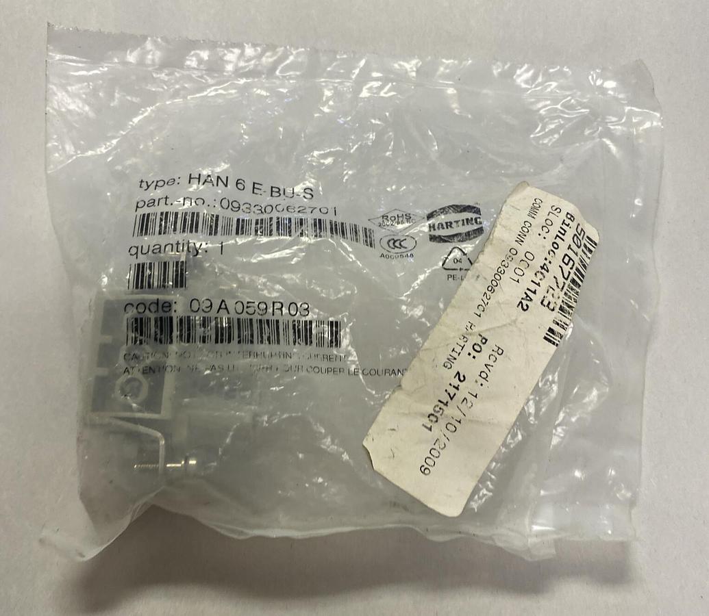 Used HARTING,0933006701,RECTANGULAR SOCKET INSERT NEW
